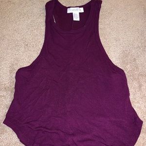 Forever 21 cropped purple shirt